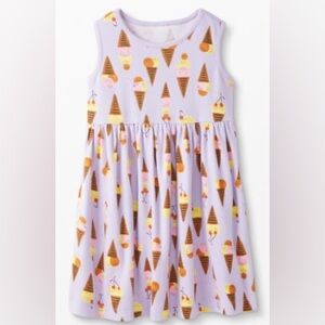 Hanna Andersson sherbet scoops purple ice cream cone dress, 3T, like new